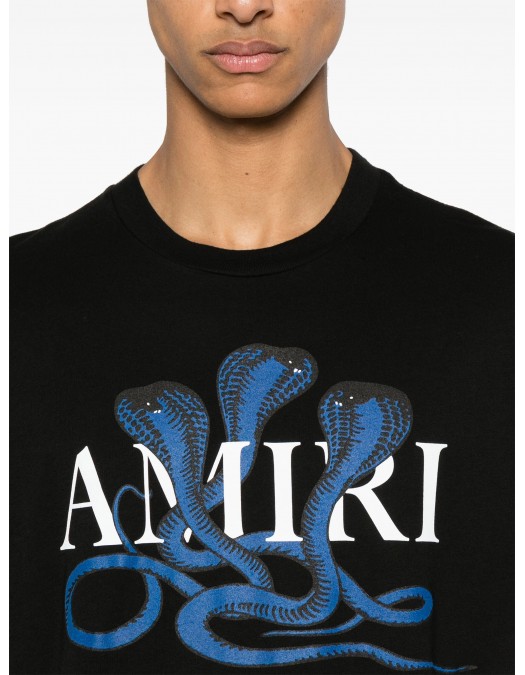 TRICOU AMIRI, Cobra Print, Black - AMJYTE1086BLACKBLUE