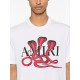 TRICOU AMIRI, Cobra Print, White - AMJYTE1086WHITERED