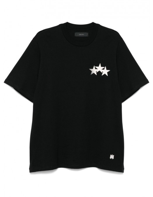 TRICOU AMIRI, Three White Stars, Black - AMJYTE1148BLACK