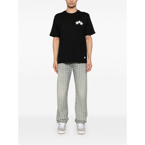 TRICOU AMIRI, Three White Stars, Black