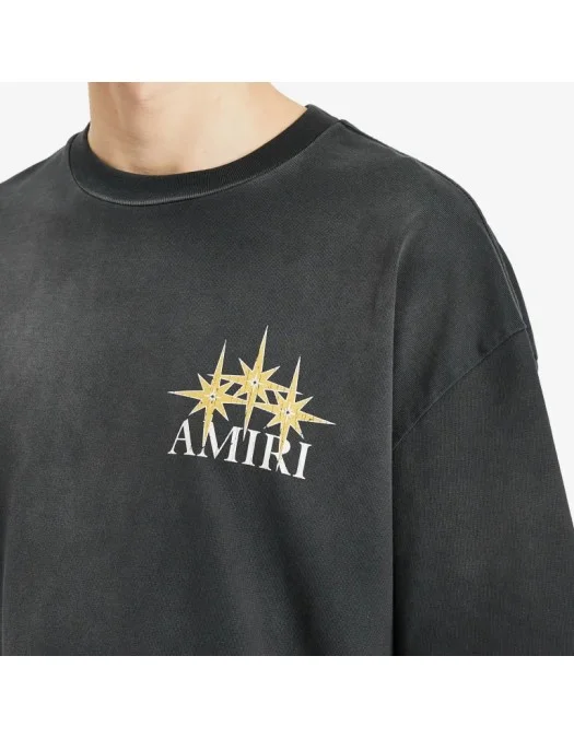 TRICOU AMIRI, Starburst Oversized, Black - AMJYTE1179001 TRICOU AMIRI, Starburst Oversized, Black - AMJYTE1179001