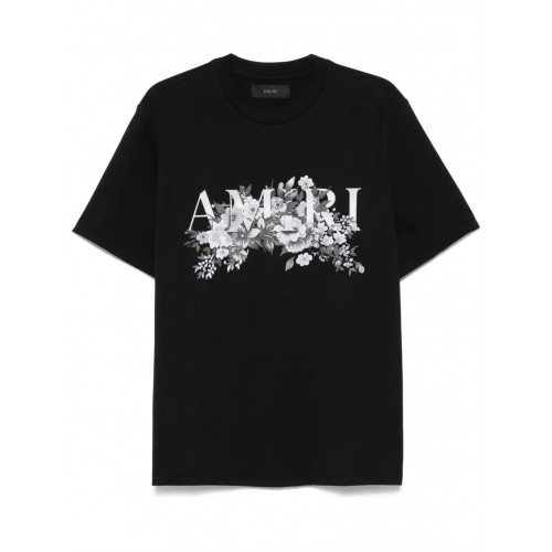 TRICOU AMIRI, Grey Flowers Print, Black TRICOU AMIRI, Grey Flowers Print, Black