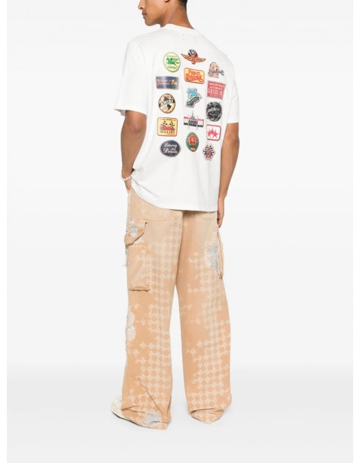 TRICOU AMIRI, Back Multiple Patch, Ivory White - AMJYTE1201IVORY TRICOU AMIRI, Back Multiple Patch, Ivory White - AMJYTE1201IVORY