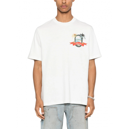 TRICOU AMIRI, Palms Print, White TRICOU AMIRI, Palms Print, White