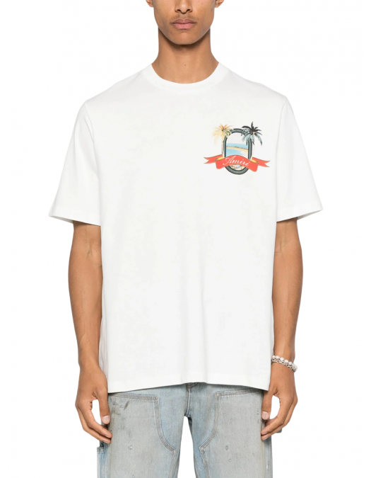 TRICOU AMIRI, Palms Print, White - AMJYTE1217IVORY TRICOU AMIRI, Palms Print, White - AMJYTE1217IVORY
