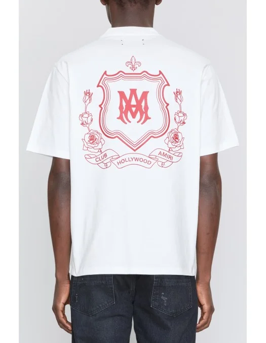 TRICOU AMIRI, Club Hollywood Amiri Print, Alb - AMJYTE1249IVORY