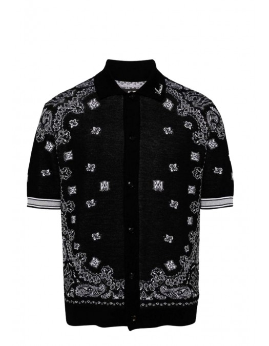 Camasa AMIRI, Bandana Print, Core Collection, Black - AMKNPO1029BLACK Camasa AMIRI, Bandana Print, Core Collection, Black - AMKNPO1029BLACK