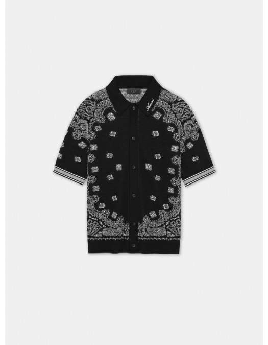 Camasa AMIRI, Bandana Print, Core Collection, Black - AMKNPO1029BLACK