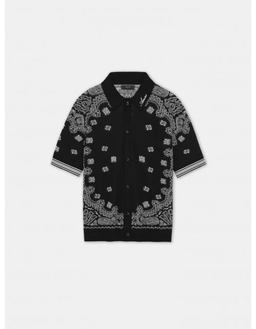 Camasa AMIRI, Bandana Print, Core Collection, Black - AMKNPO1029BLACK Camasa AMIRI, Bandana Print, Core Collection, Black - AMKNPO1029BLACK