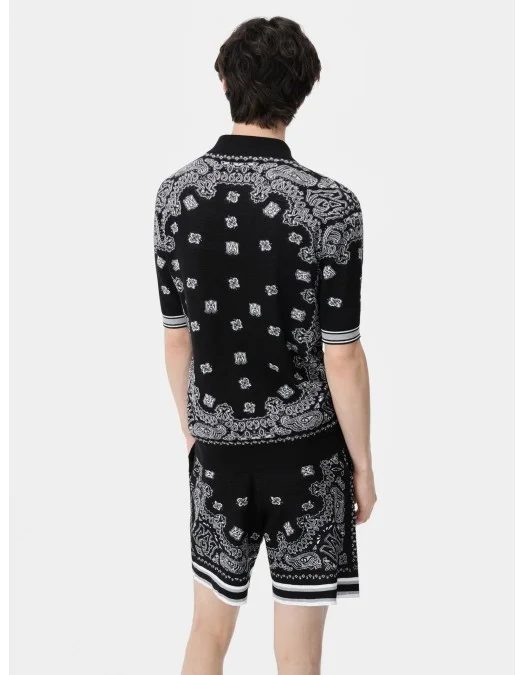 Camasa AMIRI, Bandana Print, Core Collection, Black - AMKNPO1029BLACK Camasa AMIRI, Bandana Print, Core Collection, Black - AMKNPO1029BLACK