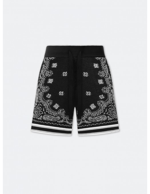 Pantaloni scurti AMIRI, Bandana Print, Core Collection, Black - AMKNSH1020BLACK