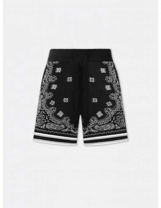 Pantaloni scurti AMIRI, Bandana Print, Core Collection, Black - AMKNSH1020BLACK