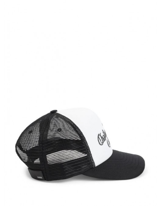 Sapca AMIRI, lettering-print baseball cap, Alb Negru - AMSAHE1035953