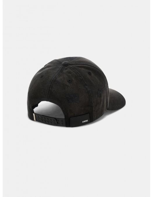 Sapca AMIRI, MA OUTLINE CANVAS HAT, Vintage Black - AMSAHE1055001