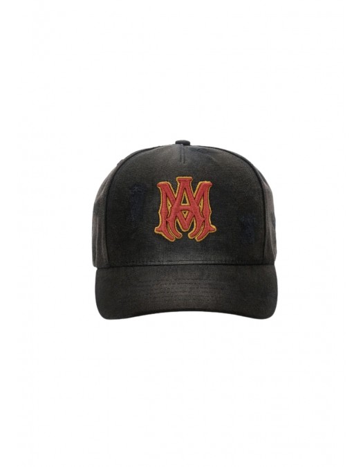 Sapca AMIRI, MA OUTLINE CANVAS HAT, Vintage Black - AMSAHE1055001