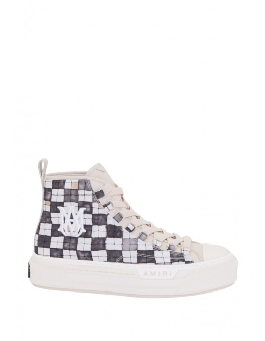 Sneakers AMIRI, Checkered Court High Top, Bej - AMSNSN1054001