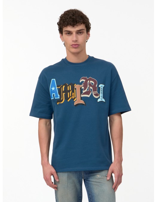 Tricou AMIRI, Blue T-shirt with a logo - AMTOJR1006950