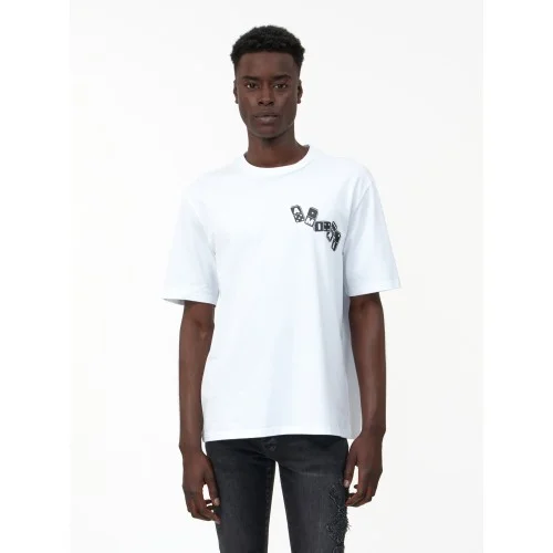 Tricou AMIRI, White T-shirt with Domino Print