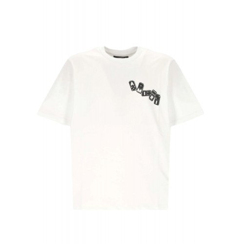 Tricou AMIRI, White T-shirt with Domino Print