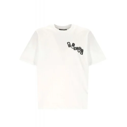 Tricou AMIRI, White T-shirt with Domino Print
