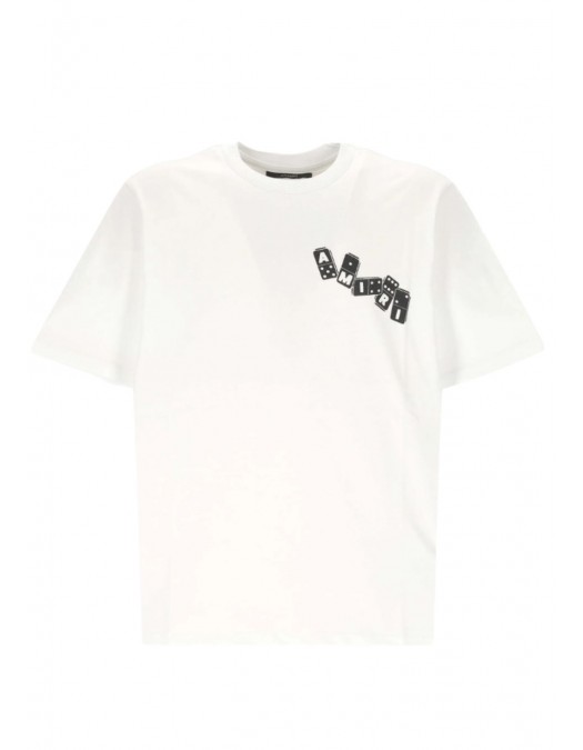 Tricou AMIRI, White T-shirt with Domino Print - AMTOJR1023100