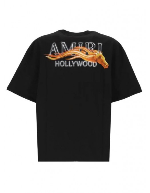 Tricou AMIRI, Hollywood graphic horse print, Negru - AMTOJR1050001
