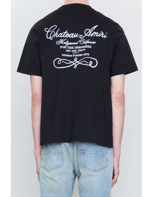 Tricou AMIRI, COTTON T-SHIRT WITH CHATEAU WRITING - AMTOJR1066001