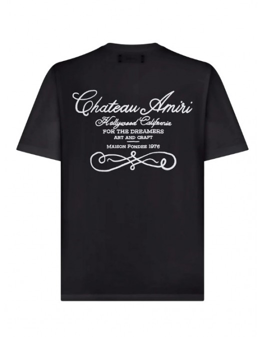 Tricou AMIRI, COTTON T-SHIRT WITH CHATEAU WRITING - AMTOJR1066001
