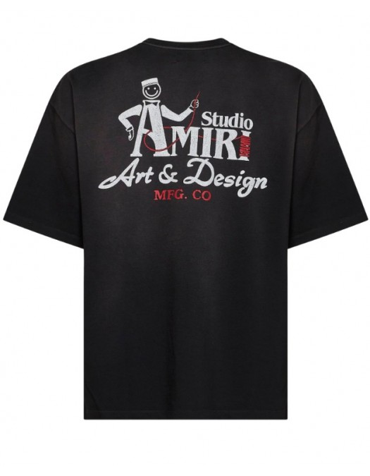Tricou Amiri, Black cotton jersey Amiri Studio oversized T-shirt - AMTOJR1155001