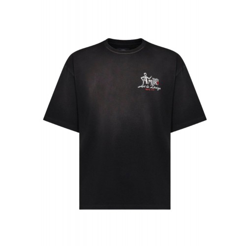Tricou Amiri, Black cotton jersey Amiri Studio oversized T-shirt
