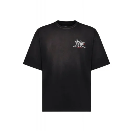 Tricou Amiri, Black cotton jersey Amiri Studio oversized T-shirt