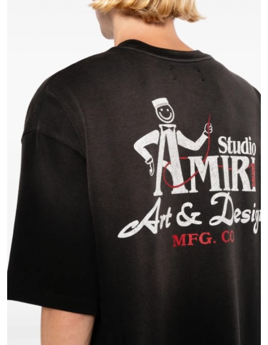 Tricou Amiri, Black cotton jersey Amiri Studio oversized T-shirt - AMTOJR1155001