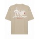 Tricou AMIRI, Beige cotton jersey Amiri Studio oversized T-shirt - AMTOJR1155002X