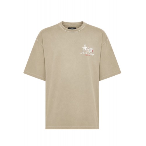Tricou AMIRI, Beige cotton jersey Amiri Studio oversized T-shirt