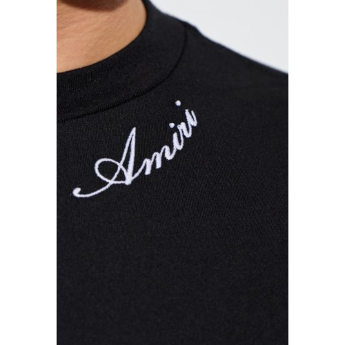 Tricou AMIRI, Amiri BLACK T-shirt with embroidered logo
