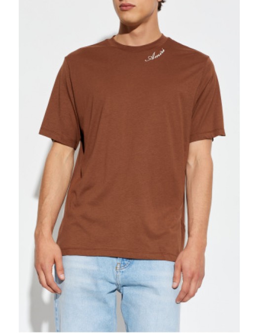 Tricou AMIRI, Amiri BROWN T-shirt with embroidered logo - AMTOJR1164253