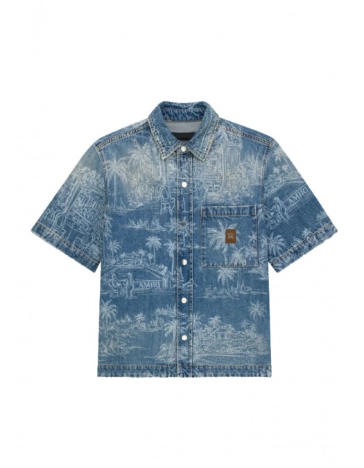 Camasa AMIRI,CHATEAU PALMS DENIM SHIRT - AMTOSH1121922