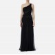 Rochie ELISABETTA FRANCHI, Red Carpet dress in crepon fabric with embroideries, Negru - AR81J62E2110