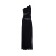 Rochie ELISABETTA FRANCHI, Red Carpet dress in crepon fabric with embroideries, Negru - AR81J62E2110