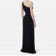 Rochie ELISABETTA FRANCHI, Red Carpet dress in crepon fabric with embroideries, Negru - AR81J62E2110