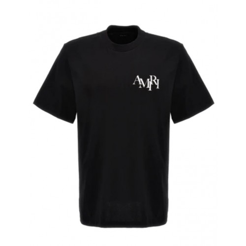 TRICOU AMIRI, Staggered Logo, Black TRICOU AMIRI, Staggered Logo, Black