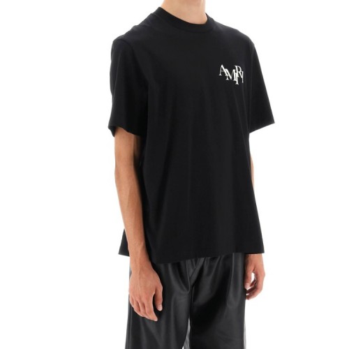 TRICOU AMIRI, Staggered Logo, Black TRICOU AMIRI, Staggered Logo, Black