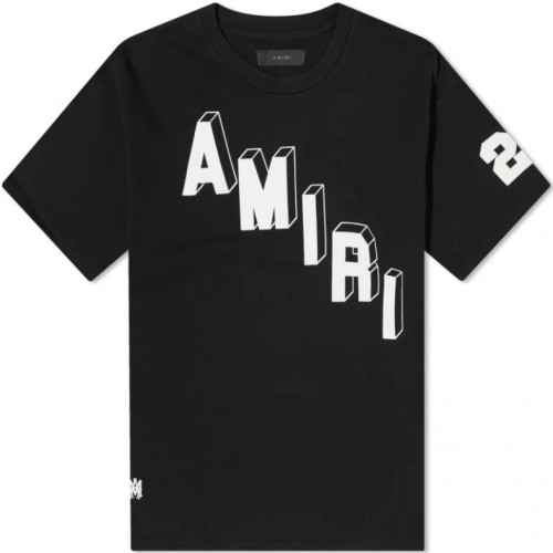 TRICOU AMIRI, FLOCKED HOCKEY SKATER, Negru TRICOU AMIRI, FLOCKED HOCKEY SKATER, Negru