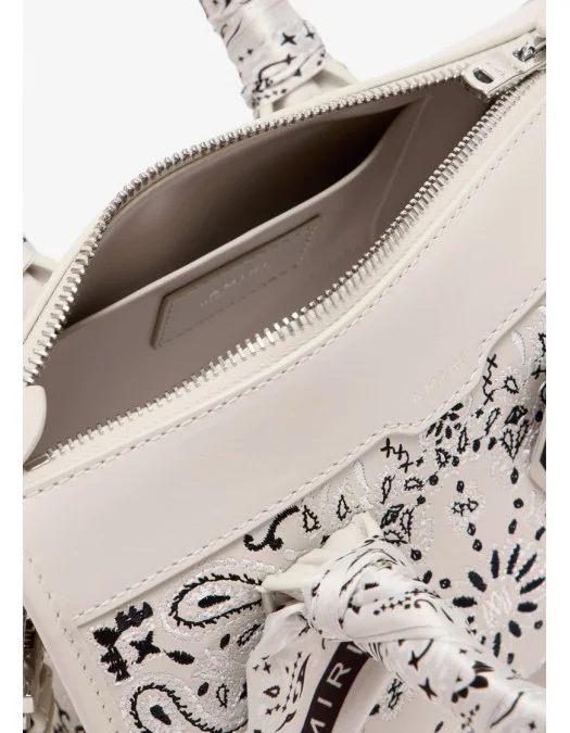 Geanta AMIRI, Crossbody, Bandana Print, White Alabaster - AWBGTH1012ALABASTERUNI Geanta AMIRI, Crossbody, Bandana Print, White Alabaster - AWBGTH1012ALABASTERUNI