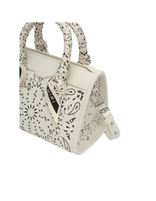 Geanta AMIRI, Crossbody, Bandana Print, White Alabaster - AWBGTH1012ALABASTERUNI Geanta AMIRI, Crossbody, Bandana Print, White Alabaster - AWBGTH1012ALABASTERUNI