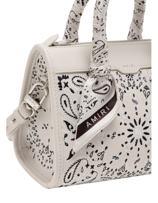 Geanta AMIRI, Crossbody, Bandana Print, White Alabaster - AWBGTH1012ALABASTERUNI Geanta AMIRI, Crossbody, Bandana Print, White Alabaster - AWBGTH1012ALABASTERUNI