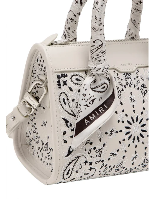Geanta AMIRI, Crossbody, Bandana Print, White Alabaster - AWBGTH1012ALABASTERUNI Geanta AMIRI, Crossbody, Bandana Print, White Alabaster - AWBGTH1012ALABASTERUNI
