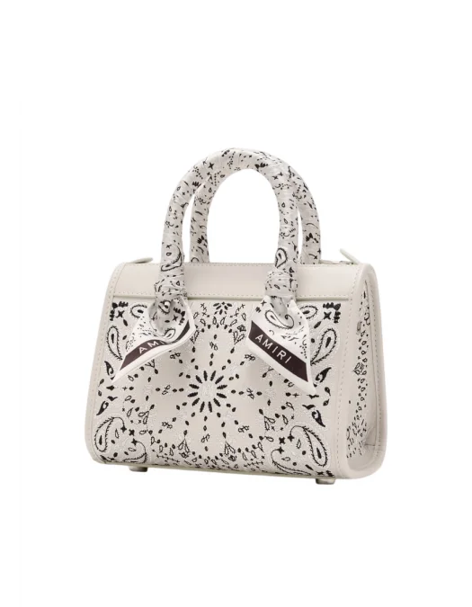 Geanta AMIRI, Crossbody, Bandana Print, White Alabaster - AWBGTH1012ALABASTERUNI Geanta AMIRI, Crossbody, Bandana Print, White Alabaster - AWBGTH1012ALABASTERUNI