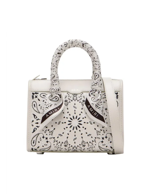 Geanta AMIRI, Crossbody, Bandana Print, White Alabaster - AWBGTH1012ALABASTERUNI Geanta AMIRI, Crossbody, Bandana Print, White Alabaster - AWBGTH1012ALABASTERUNI