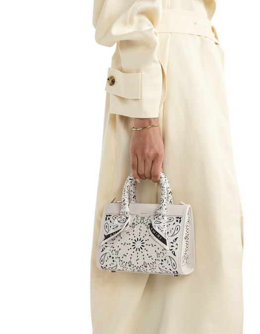 Geanta AMIRI, Crossbody, Bandana Print, White Alabaster - AWBGTH1012ALABASTERUNI Geanta AMIRI, Crossbody, Bandana Print, White Alabaster - AWBGTH1012ALABASTERUNI